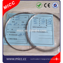MICC R / B / S alliage de capteur de thermocouple de type Pt-Rh